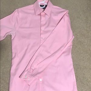 Long Sleeve Casual Pink Button Down Shirt